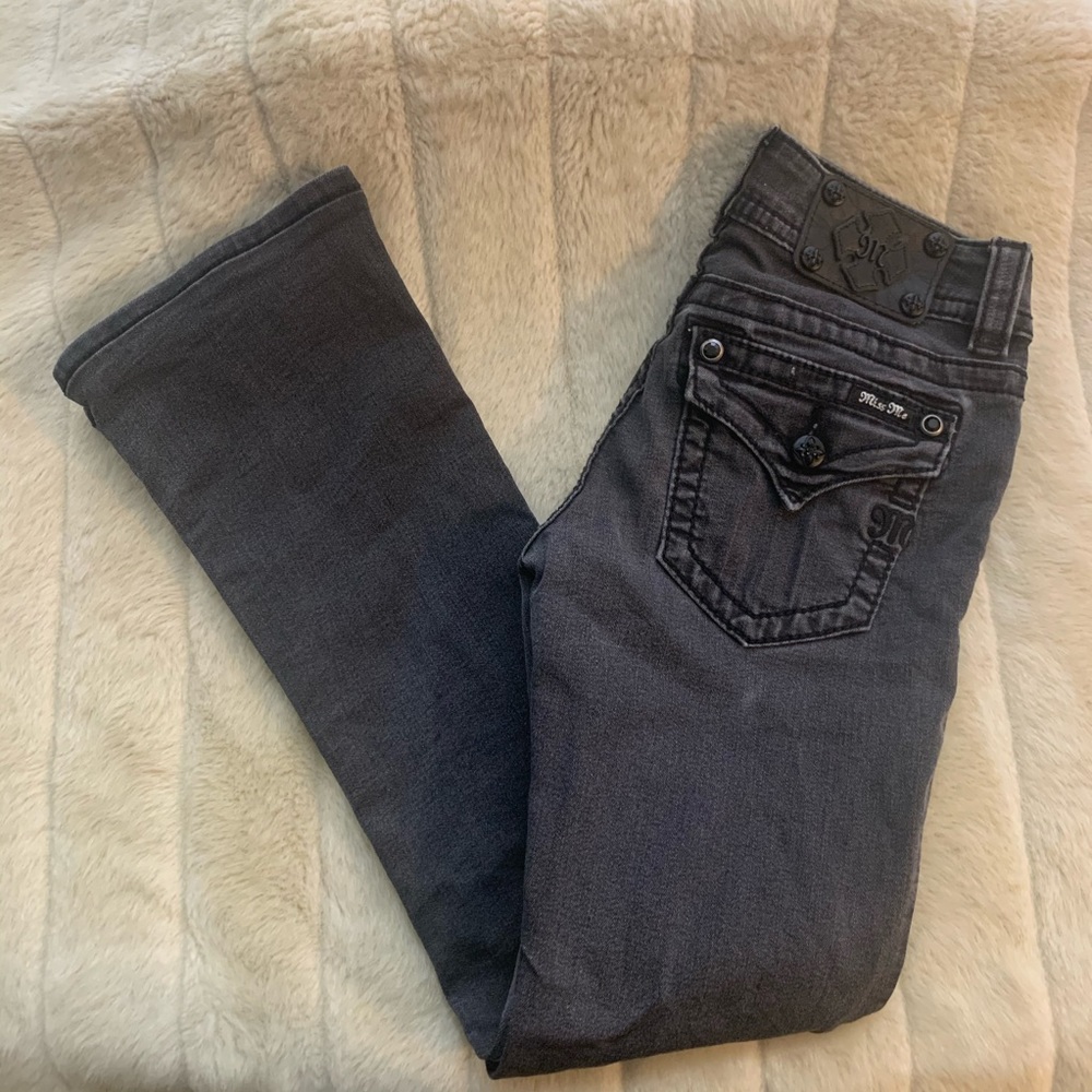 Miss Me Jeans, black washed style, size 26